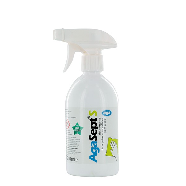 AGASEPT S DESINFETANTE OBJETOS E SUPERFICIES C/ ALCOOL – 500ML