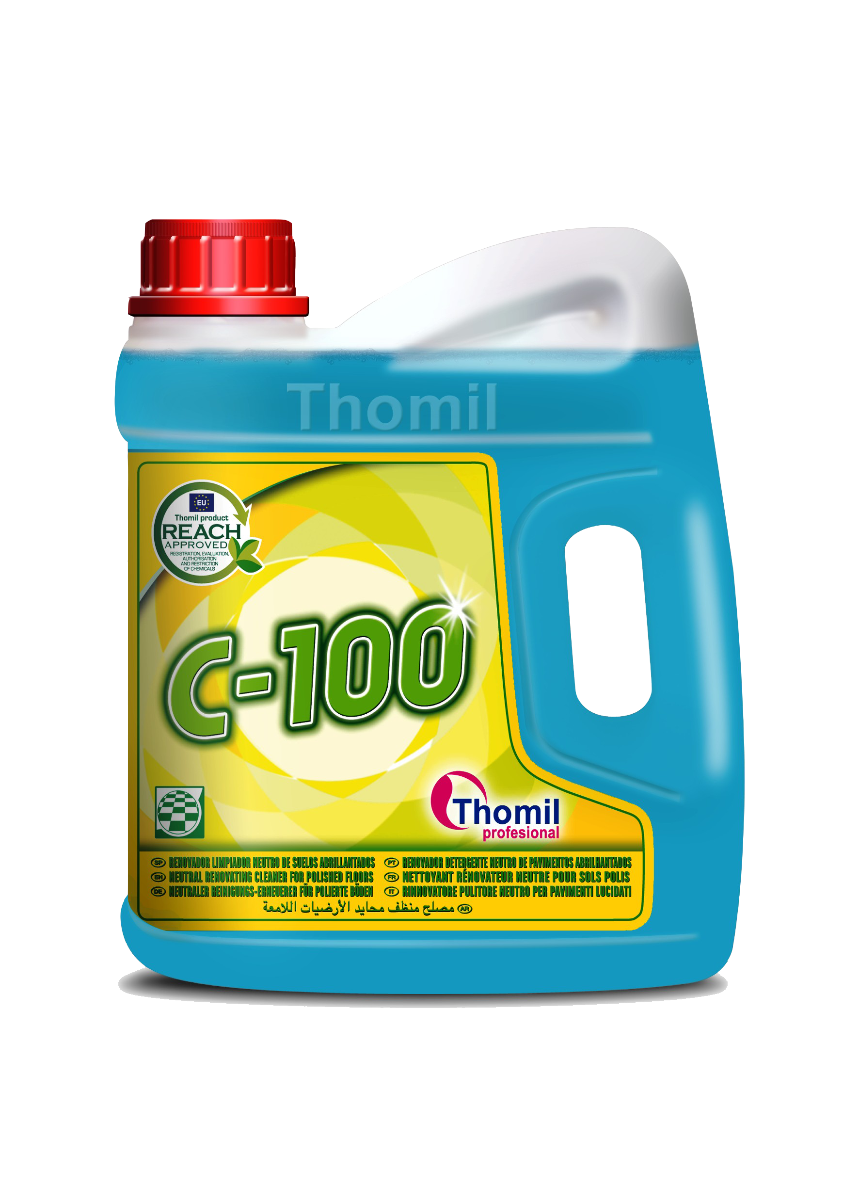 C-100 - 4L - RENOVADOR DETERGENTE NEUTRO DE PAVIMENTOS ABRILHANTADOS